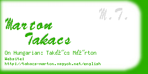 marton takacs business card